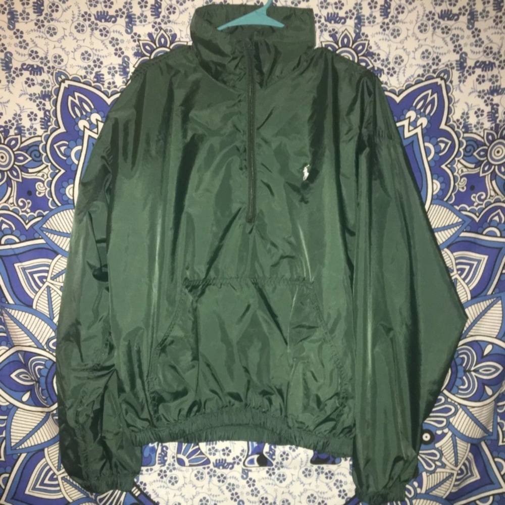 Hunter green polo by Ralph Lauren Windbreaker